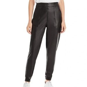 Spanx Jogger Black Large, Like NEW, Vegan Leather